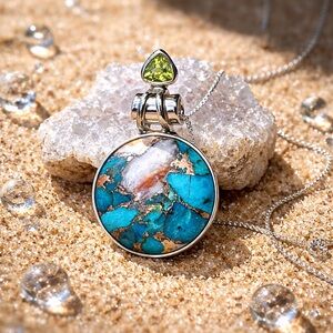 Turquoise Spiny Oyster Necklace